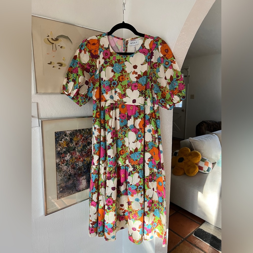Wray floral tiered midi dress